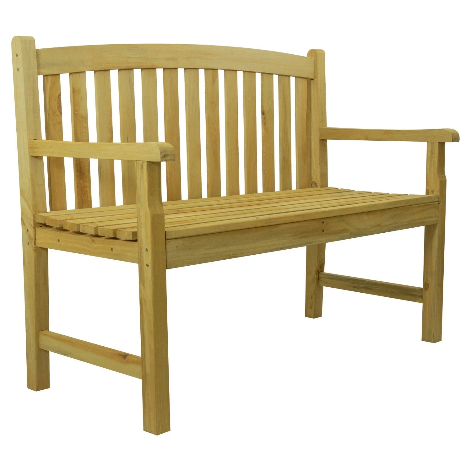 Narford Outdoor Wooden 2 Seater Bench Garden Patio Furniture