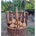 Willow Tool Basket/Trug with Garden Hand Tools Trowel/Fork/Dibber