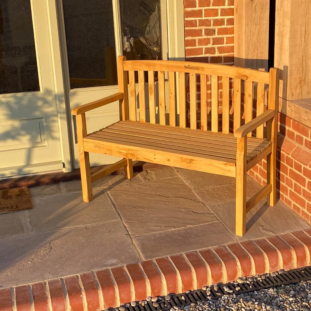 Narford Outdoor Wooden 2 Seater Bench Garden Patio Furniture